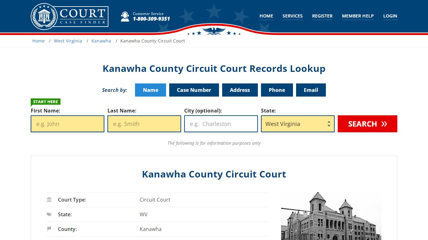 Kanawha County Circuit Court Records Lookup - CourtCaseFinder.com